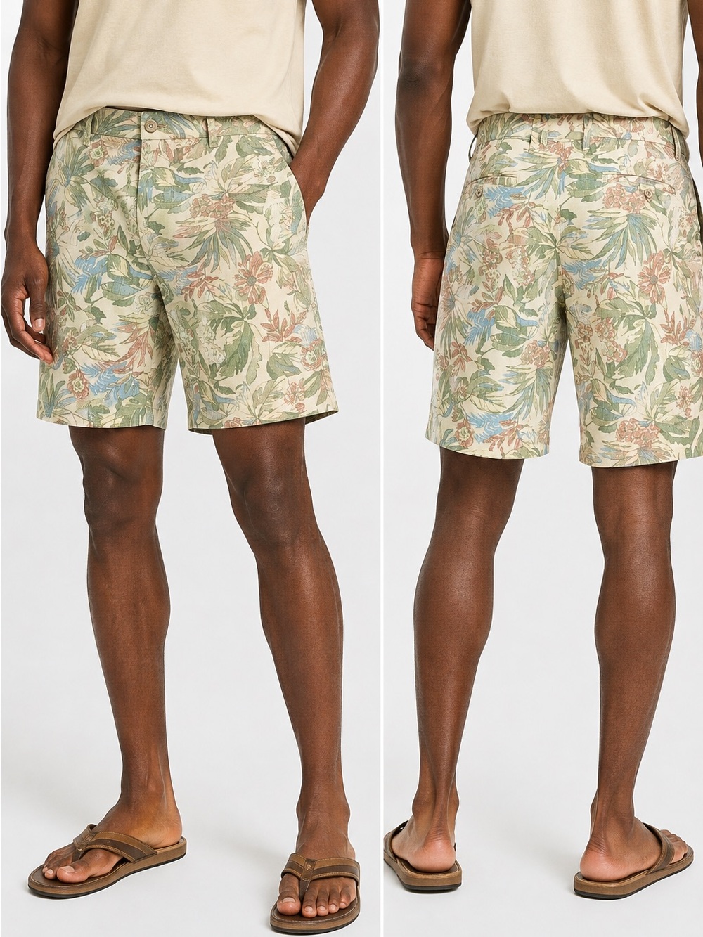 NWT Goodfellow & Co Men’s 34 Tropical Floral Hybrid Swim Shorts Beach Vacation
